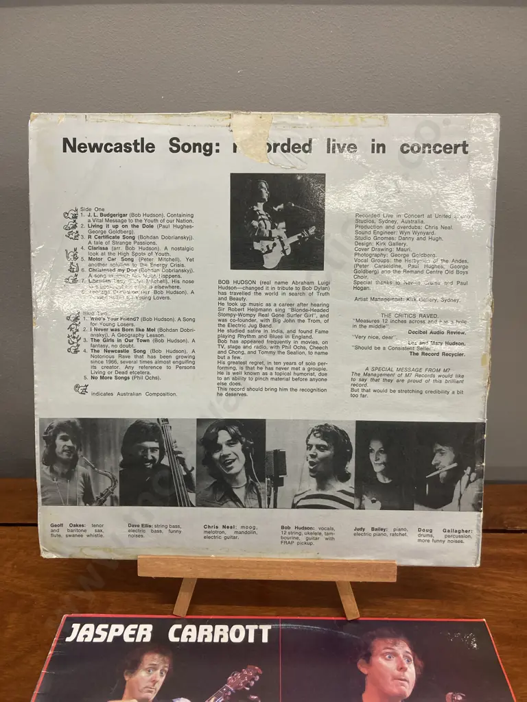 Bob Hudson - The Newcastle Song,1974 Australian LP. MLF-083 & Jasper Carrott Made In Australia 1980 L37516 Image 1++